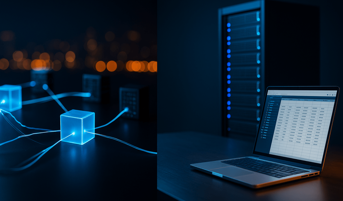 Cum diferă blockchainul de o bază de date tradițională?